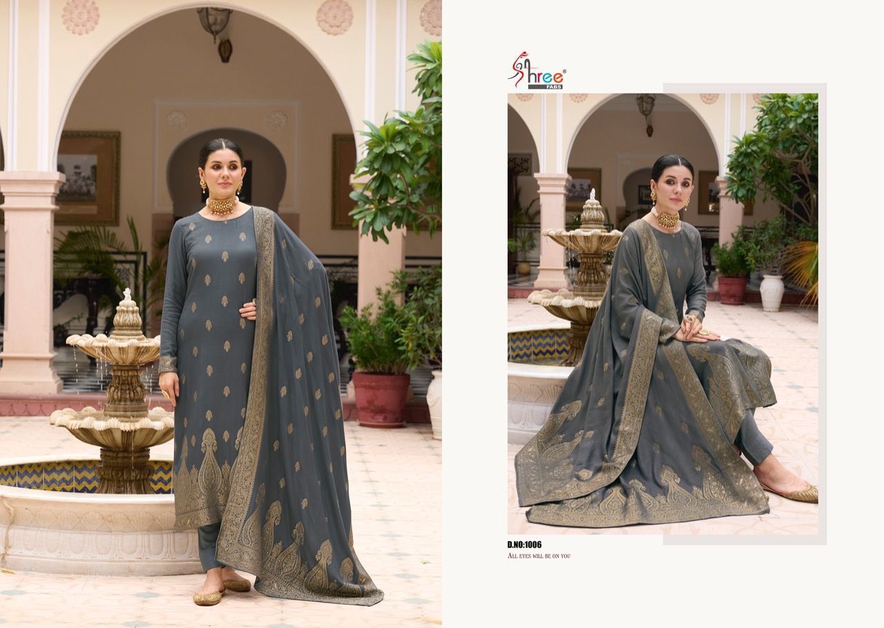 Shree Shiddat Fancy Festive Wear Pure Viscose Pashmina Printed Dress Material Collection 